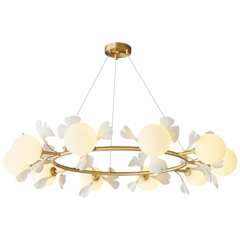 Evenielis Floral Brass Chandelier - Lamp Outdoor