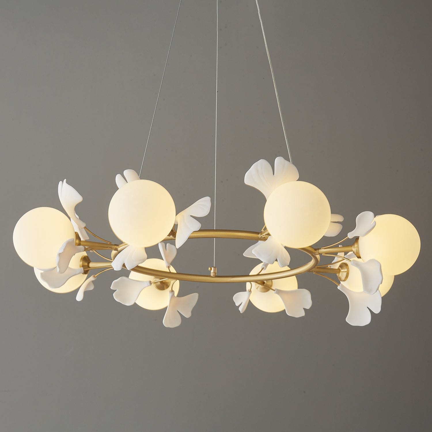 Evenielis Floral Brass Chandelier - Lamp Outdoor