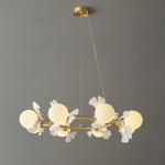 Evenielis Floral Brass Chandelier - Lamp Outdoor
