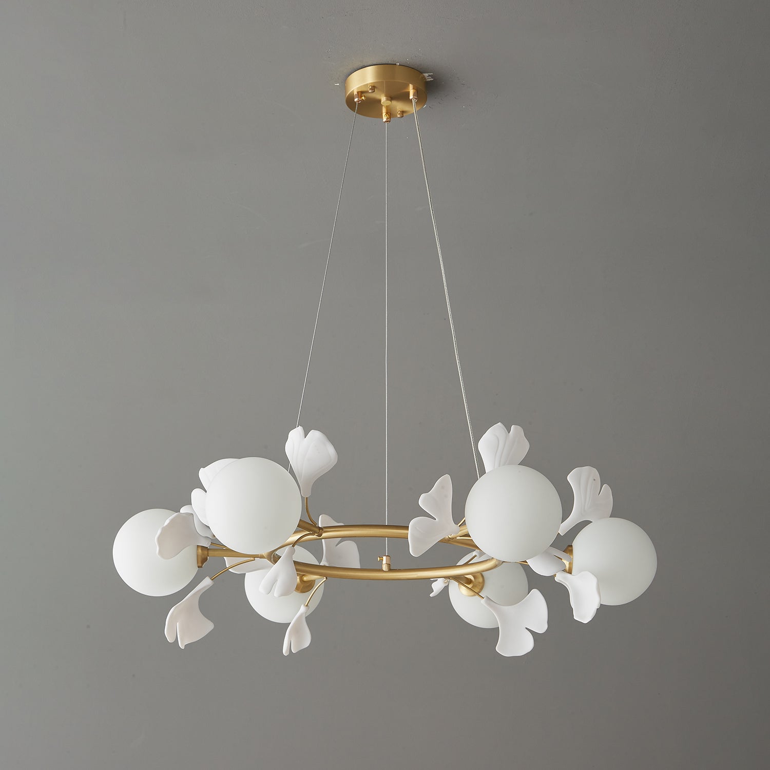 Evenielis Floral Brass Chandelier - Lamp Outdoor