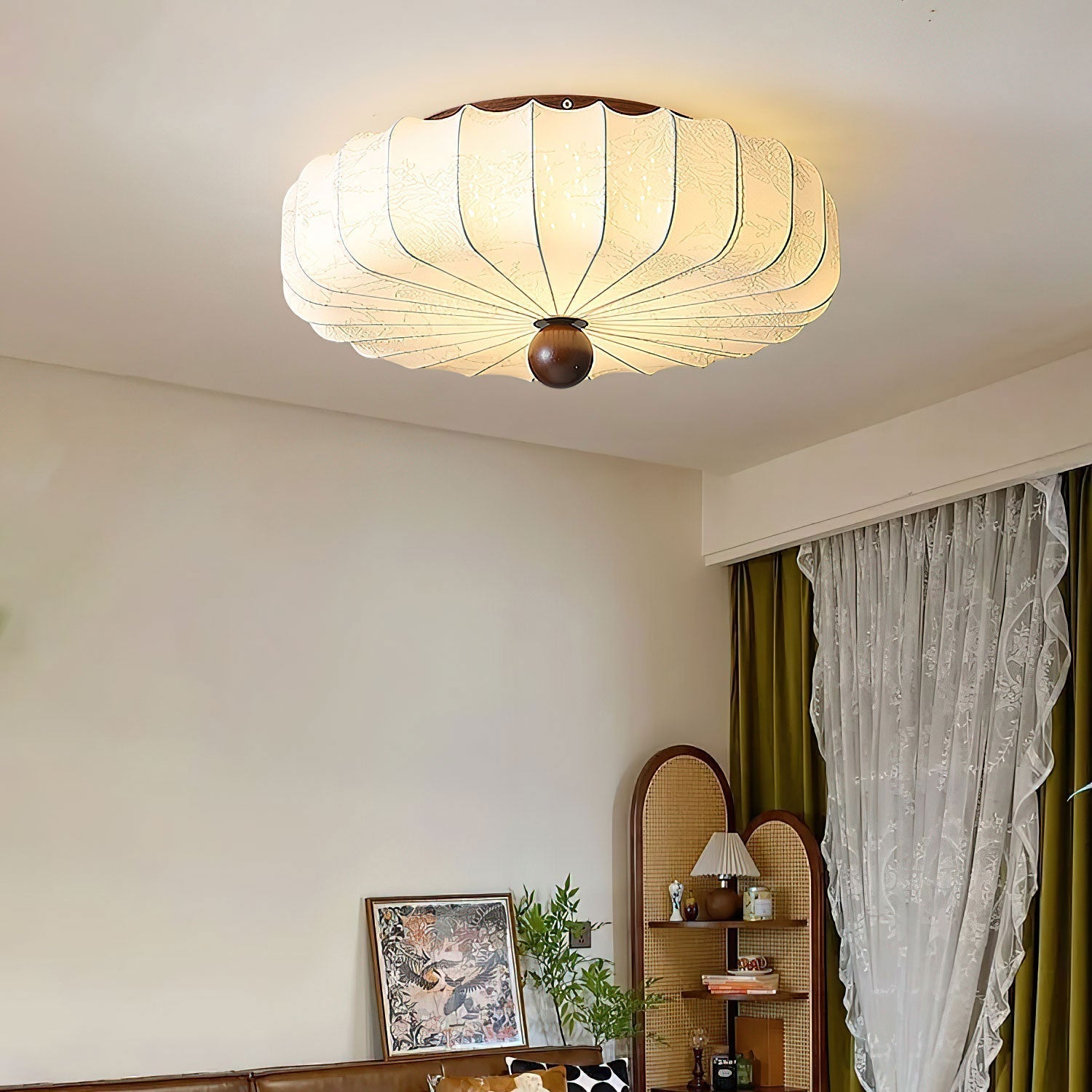 Lotus Fabric Fashion Ceiling Light - Lamp Outdoor
