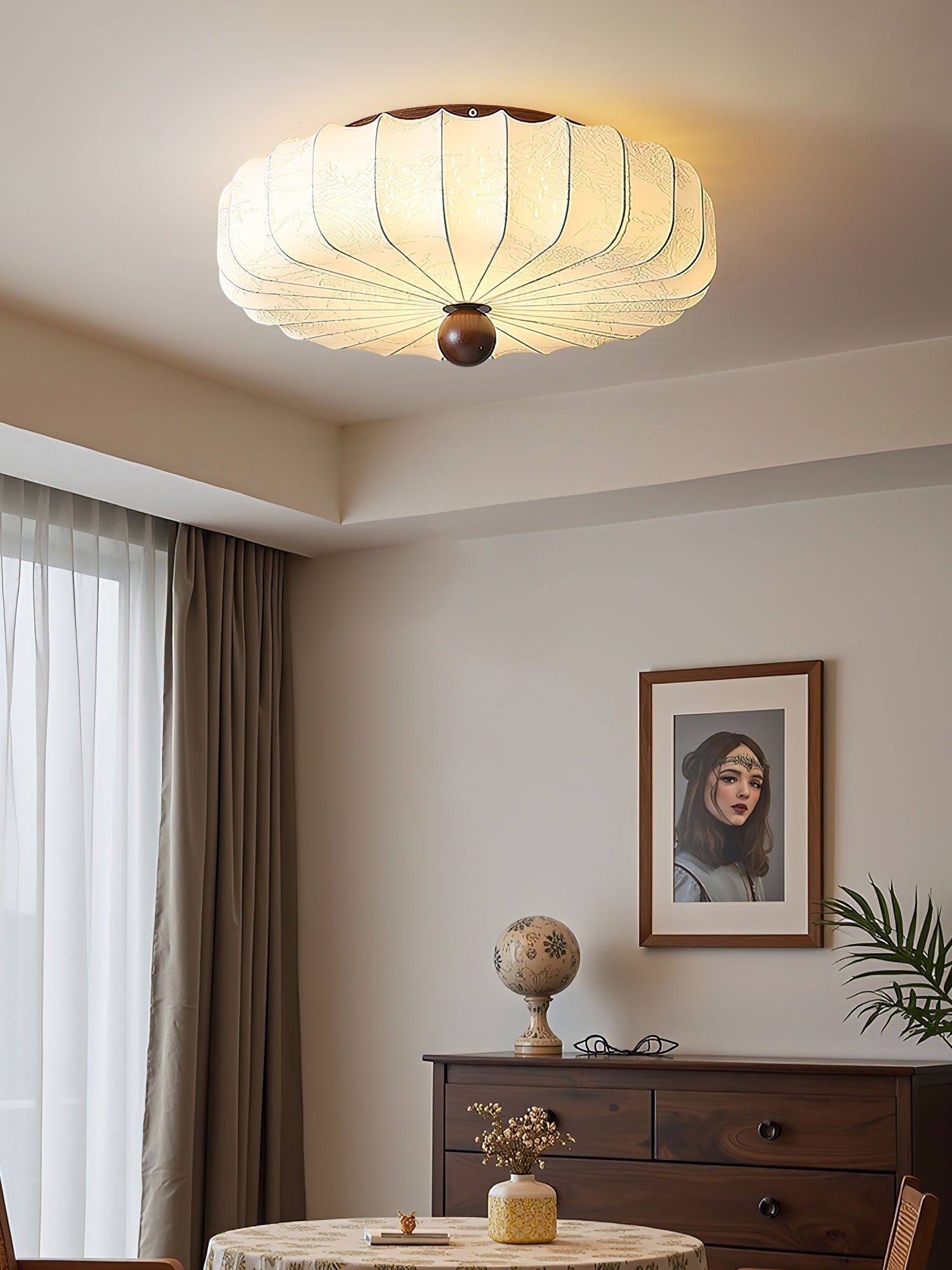 Lotus Fabric Fashion Ceiling Light - Lamp Outdoor