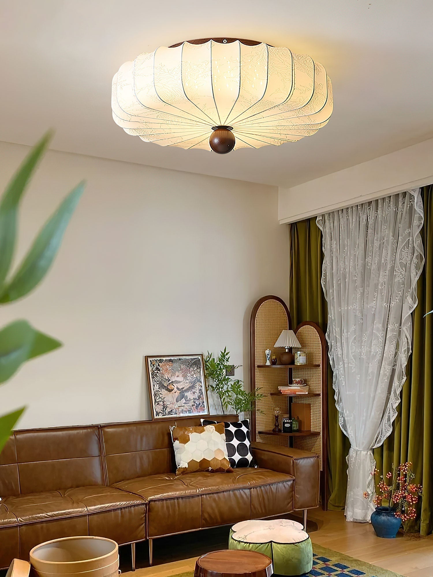 Lotus Fabric Fashion Ceiling Light - Lamp Outdoor