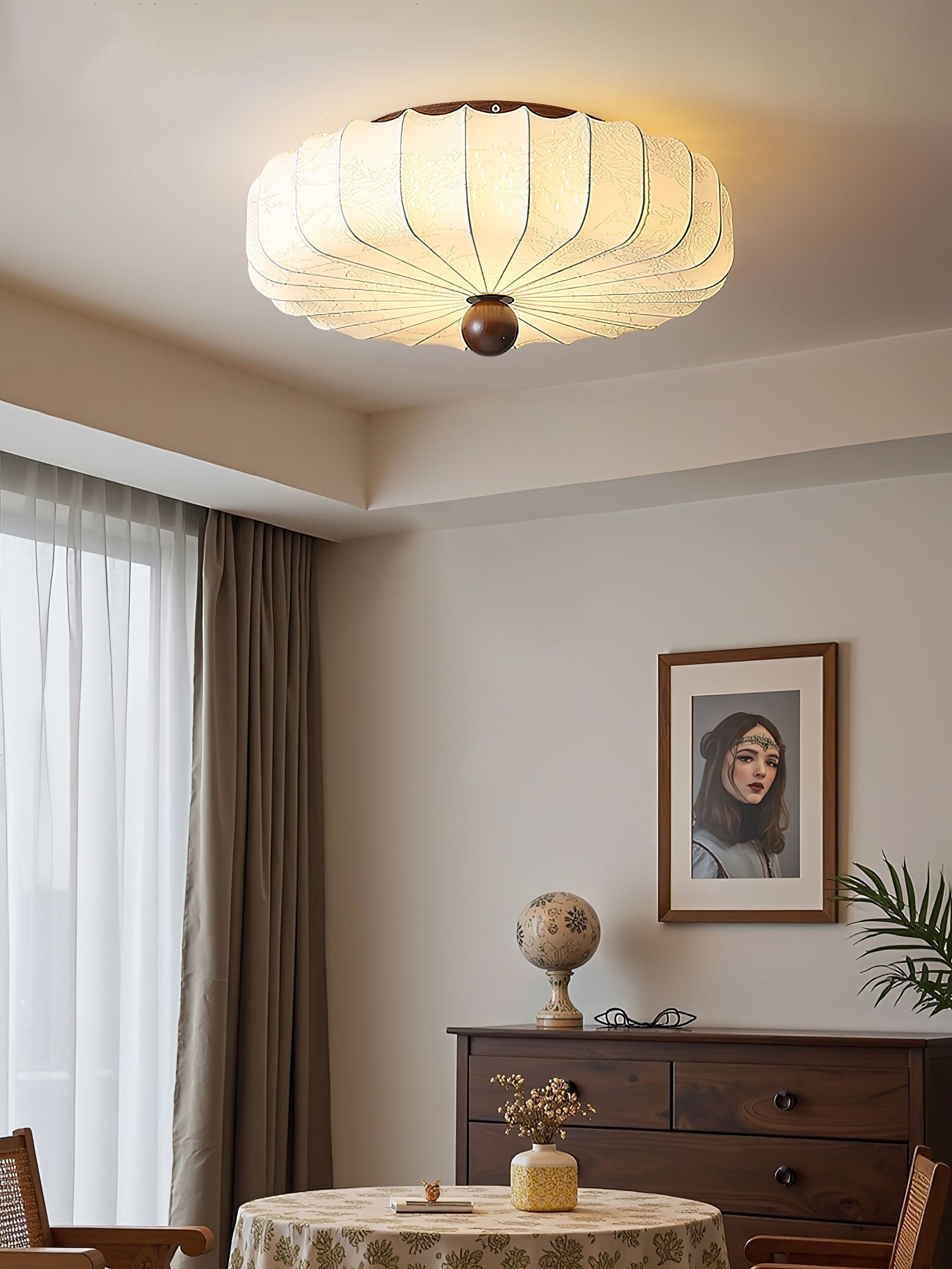 Lotus Fabric Fashion Ceiling Light - Lamp Outdoor
