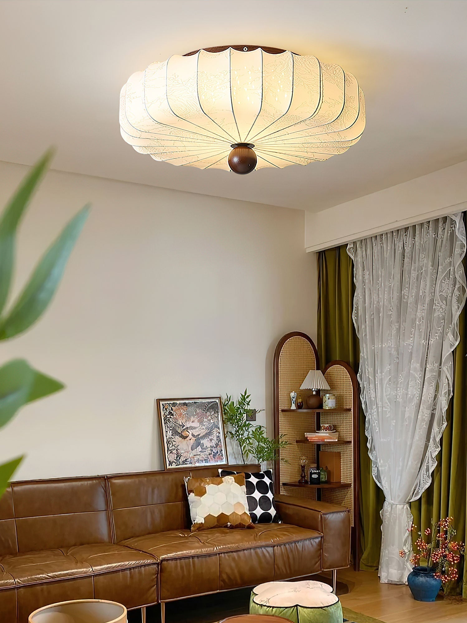 Lotus Fabric Fashion Ceiling Light - Lamp Outdoor