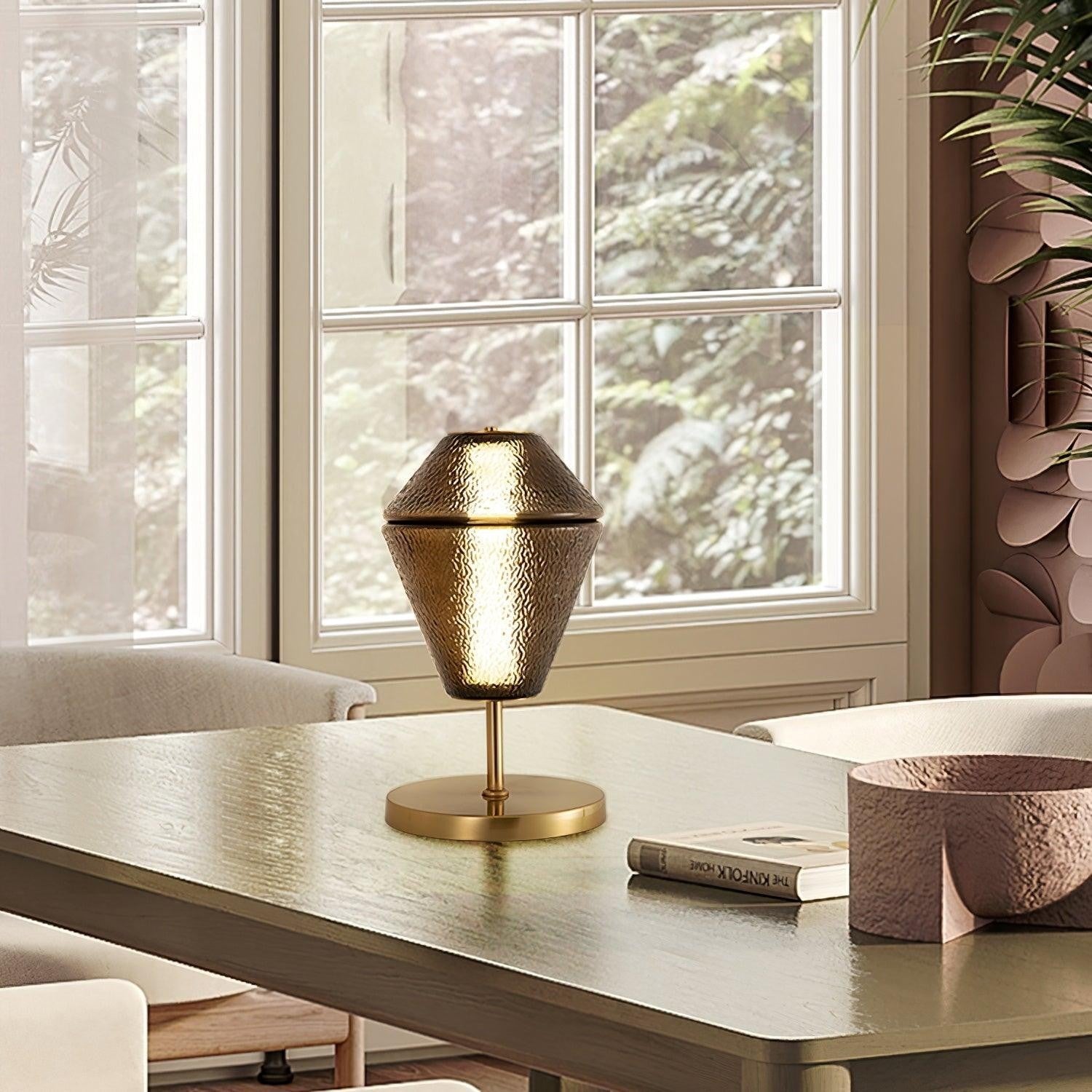 Evette Modern Glass Table Lamp