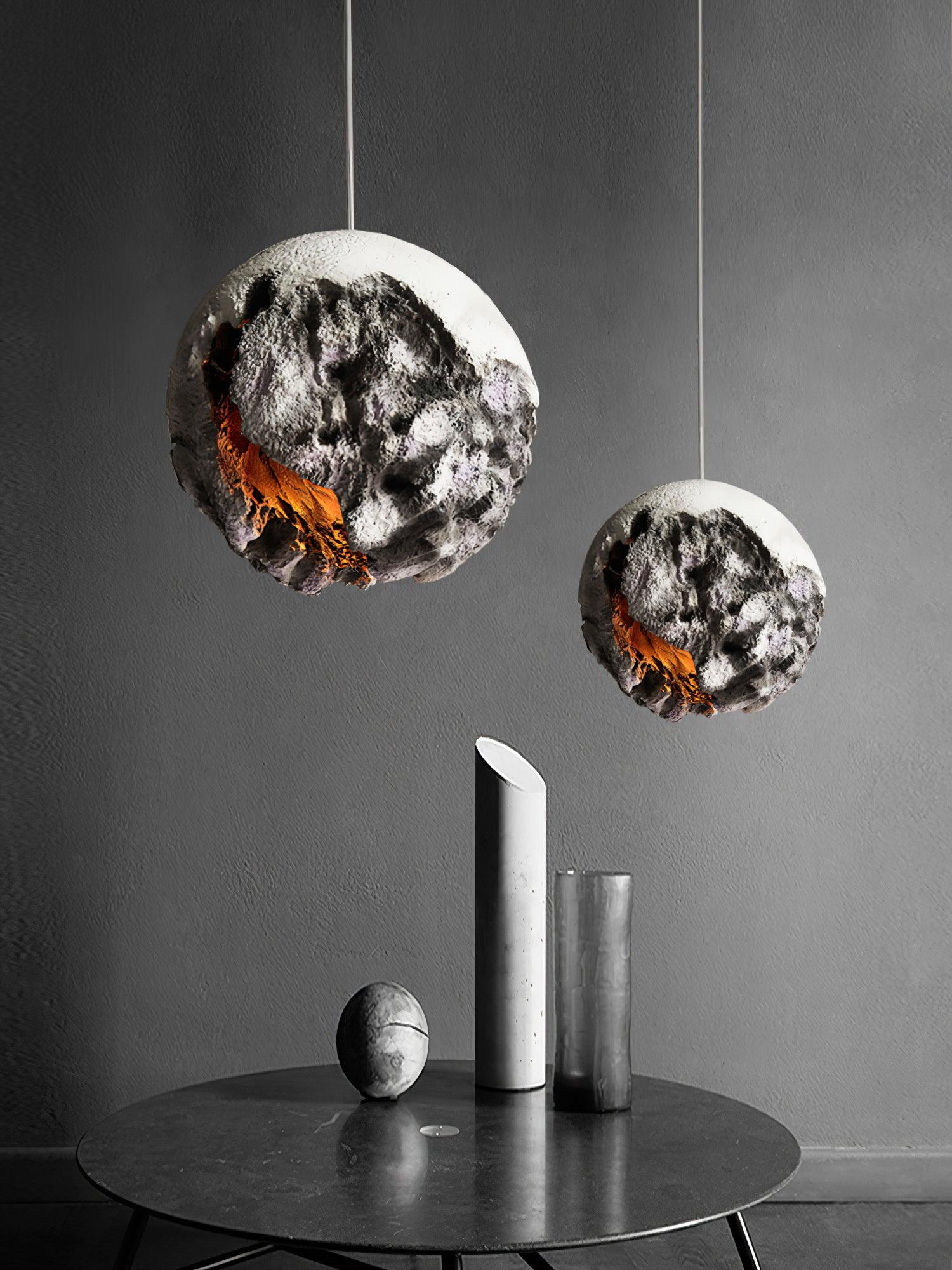 Ilphaara Irregular Planet Metal Plastic Pendant Lamp - Lamp Outdoor