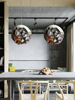 Ilphaara Irregular Planet Metal Plastic Pendant Lamp - Lamp Outdoor