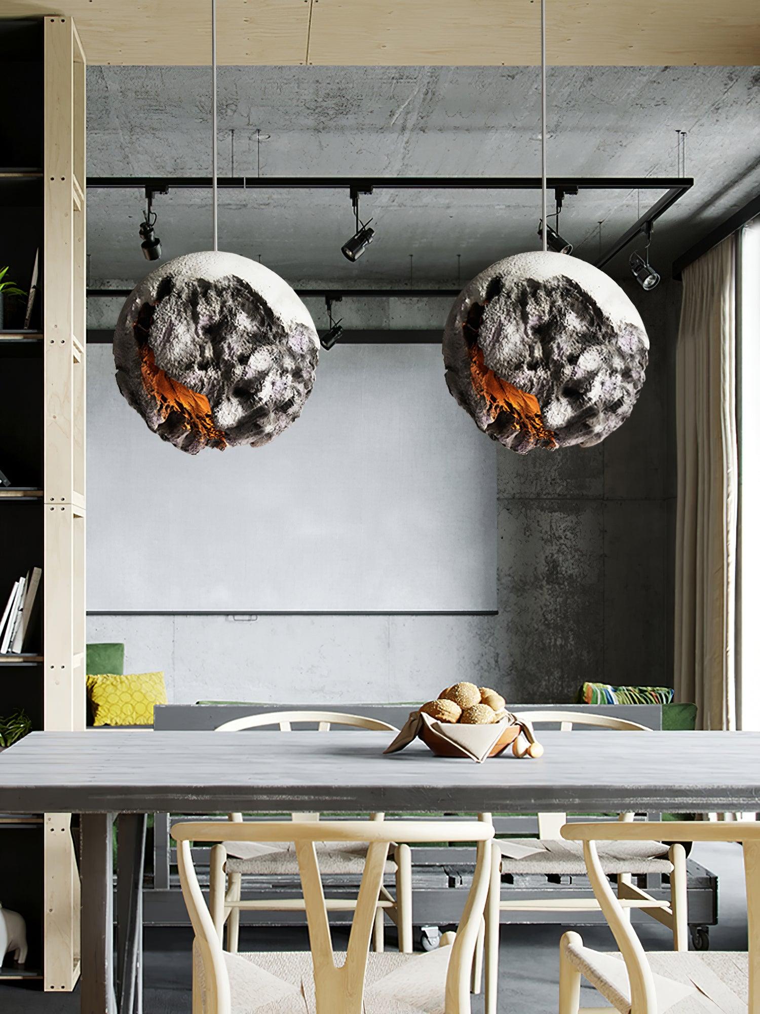 Ilphaara Irregular Planet Metal Plastic Pendant Lamp - Lamp Outdoor