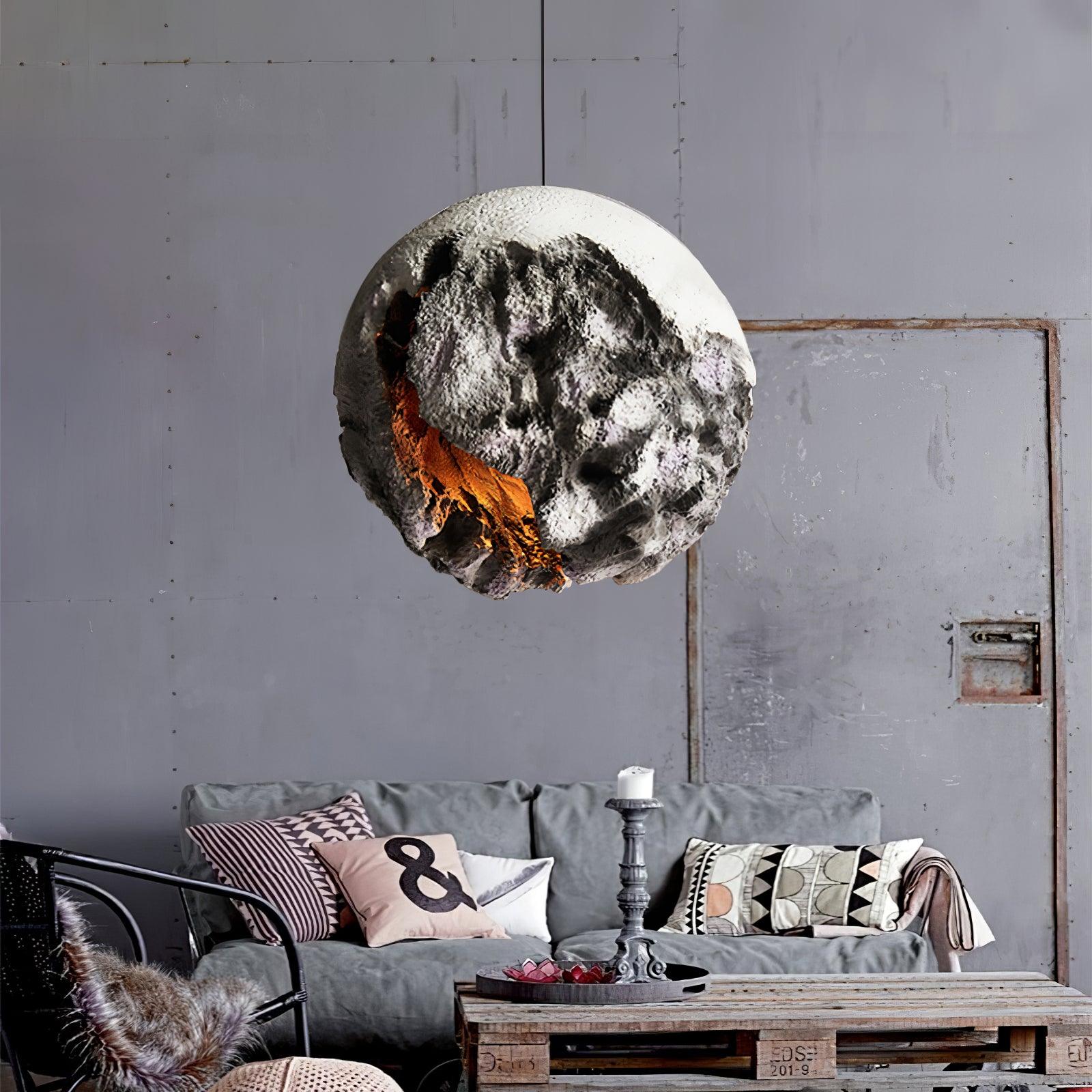 Ilphaara Irregular Planet Metal Plastic Pendant Lamp - Lamp Outdoor