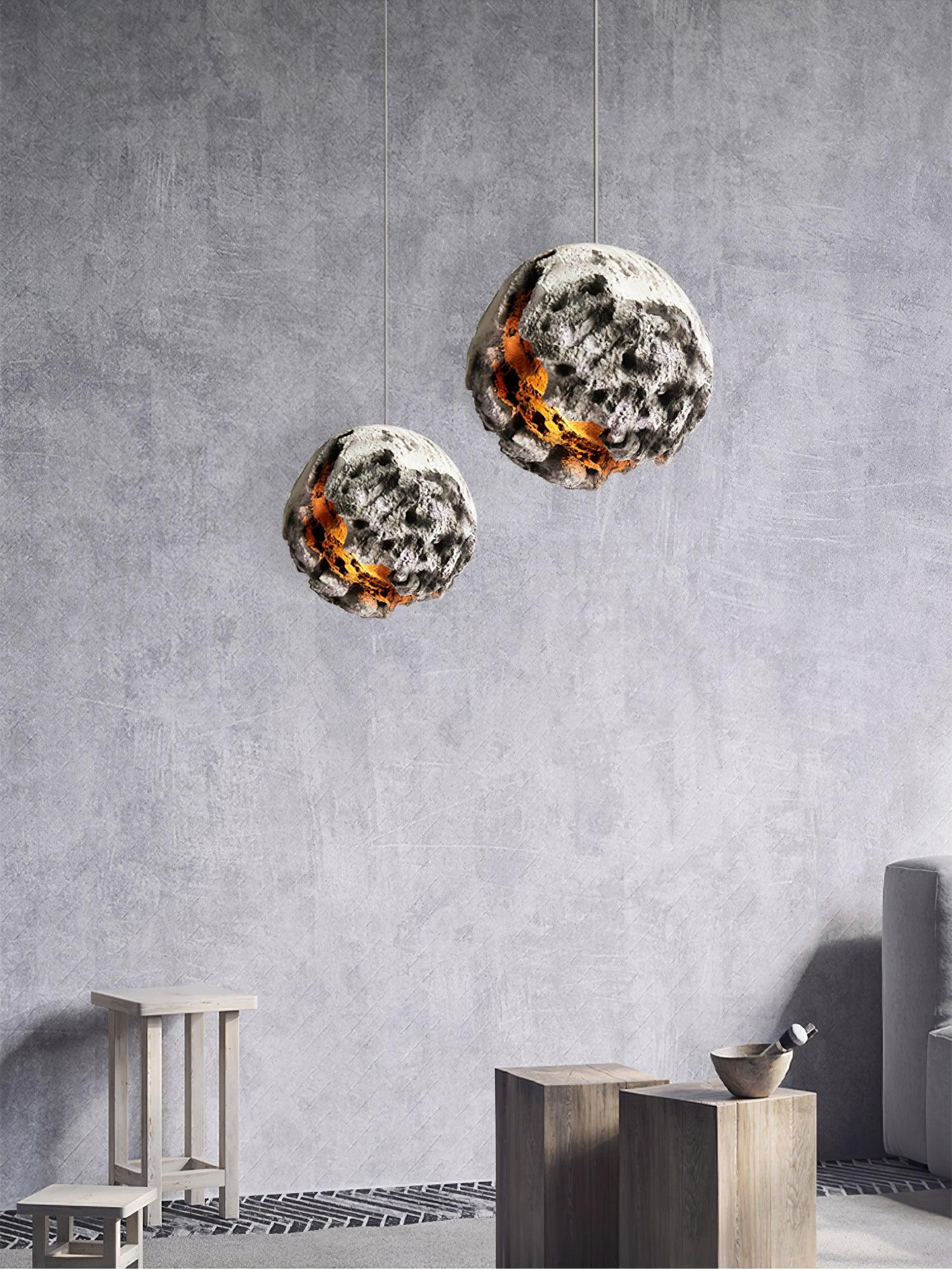 Ilphaara Irregular Planet Metal Plastic Pendant Lamp - Lamp Outdoor
