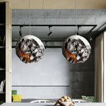 Ilphaara Irregular Planet Metal Plastic Pendant Lamp - Lamp Outdoor