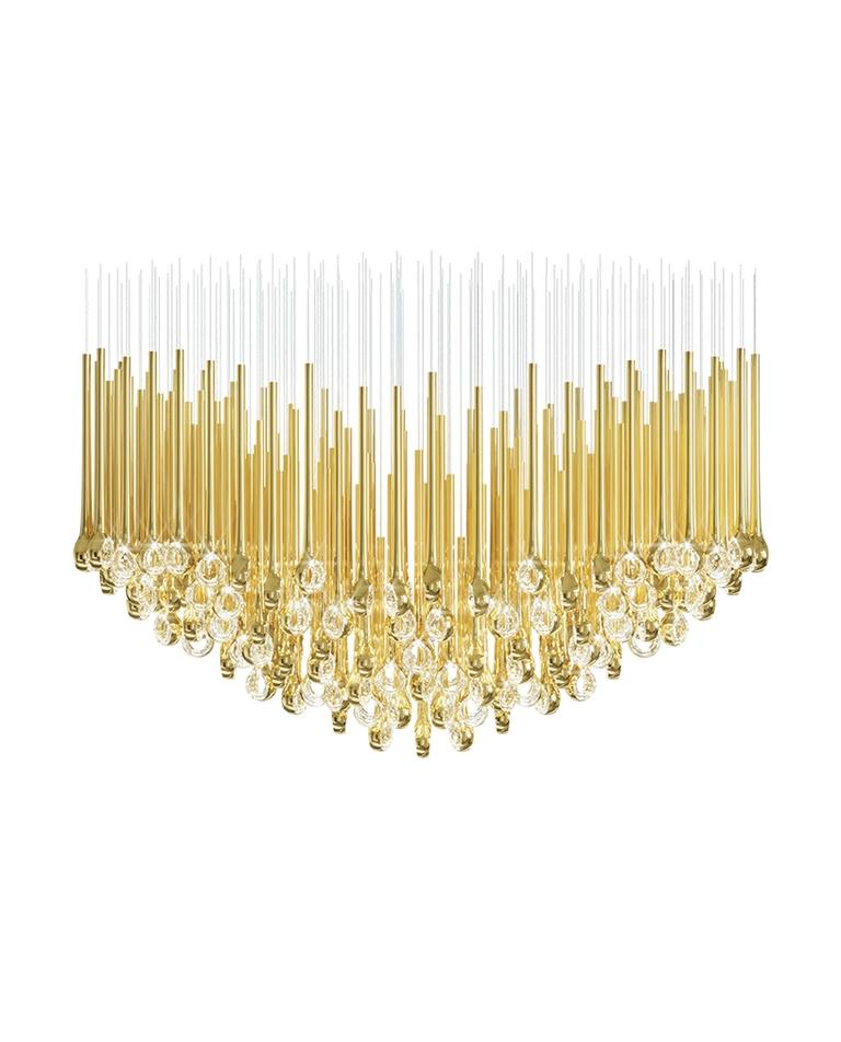 Cicarir Gradient Gold Glass Chandelier - Lamp Outdoor