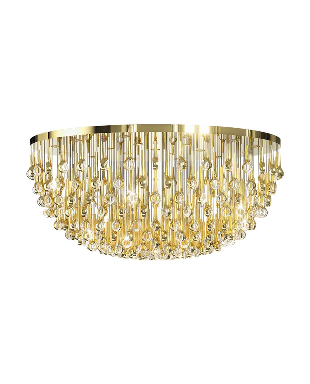 Cicarir Gradient Gold Glass Chandelier - Lamp Outdoor
