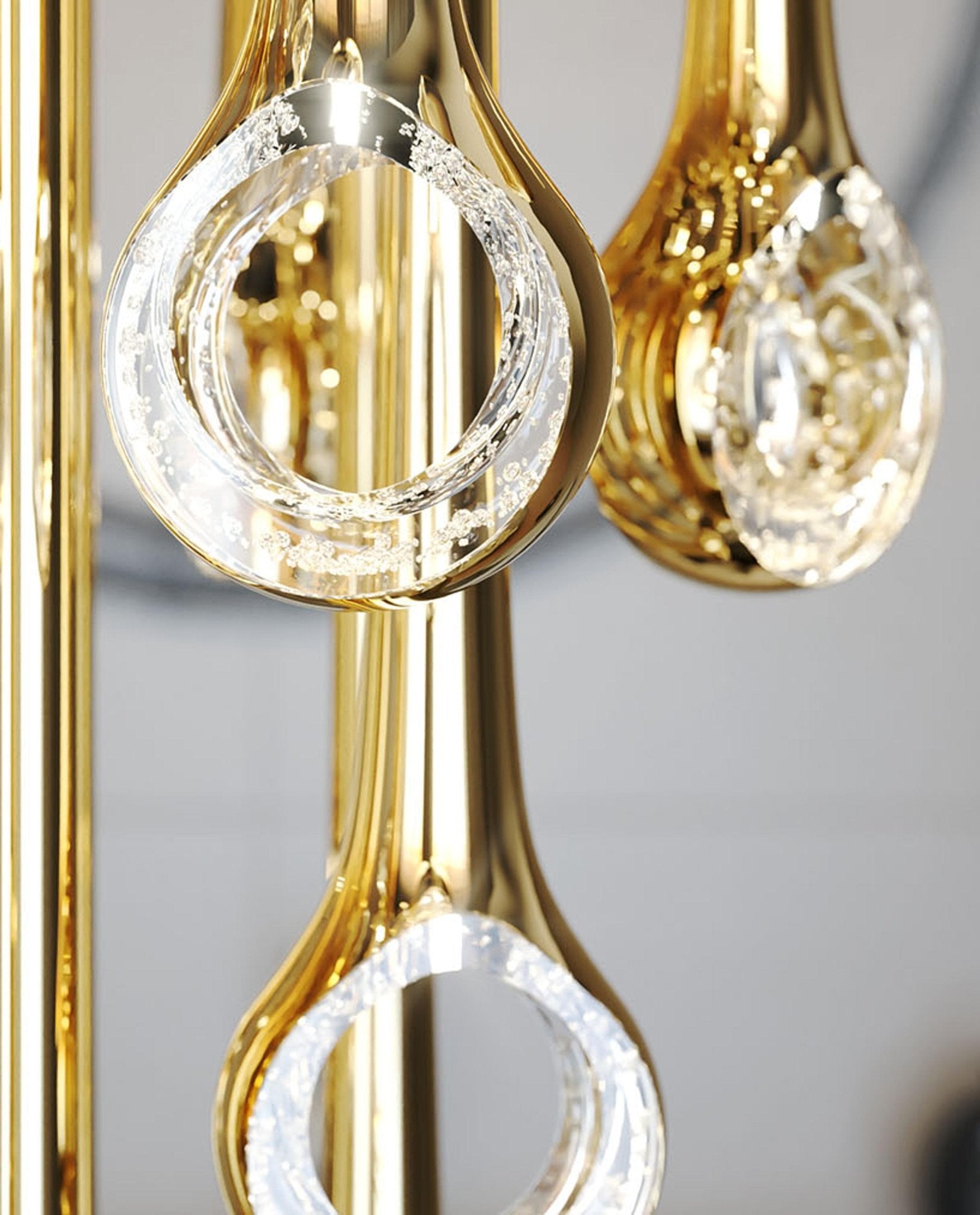 Cicarir Gradient Gold Glass Chandelier - Lamp Outdoor
