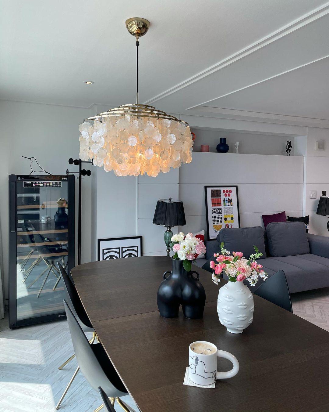 Round Shell Chandelier - Lamp Outdoor
