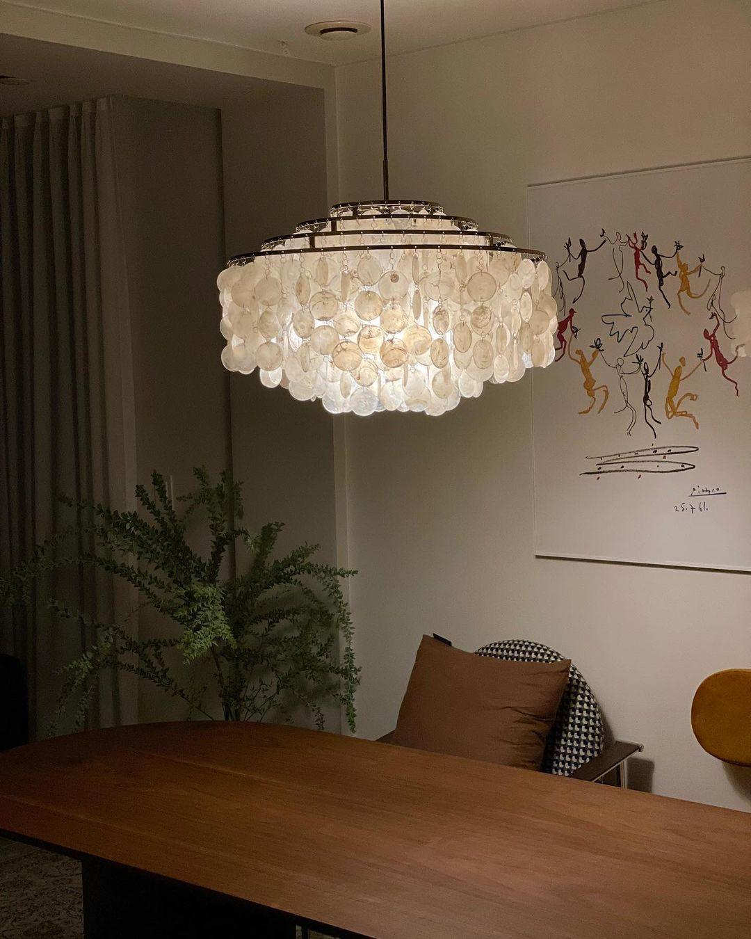Round Shell Chandelier - Lamp Outdoor