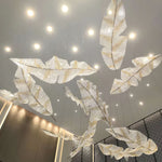 Zeshaen Individual Creativity Falling Leaves Glass Chandelier - Lamp Outdoor