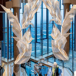 Zeshaen Individual Creativity Falling Leaves Glass Chandelier - Lamp Outdoor