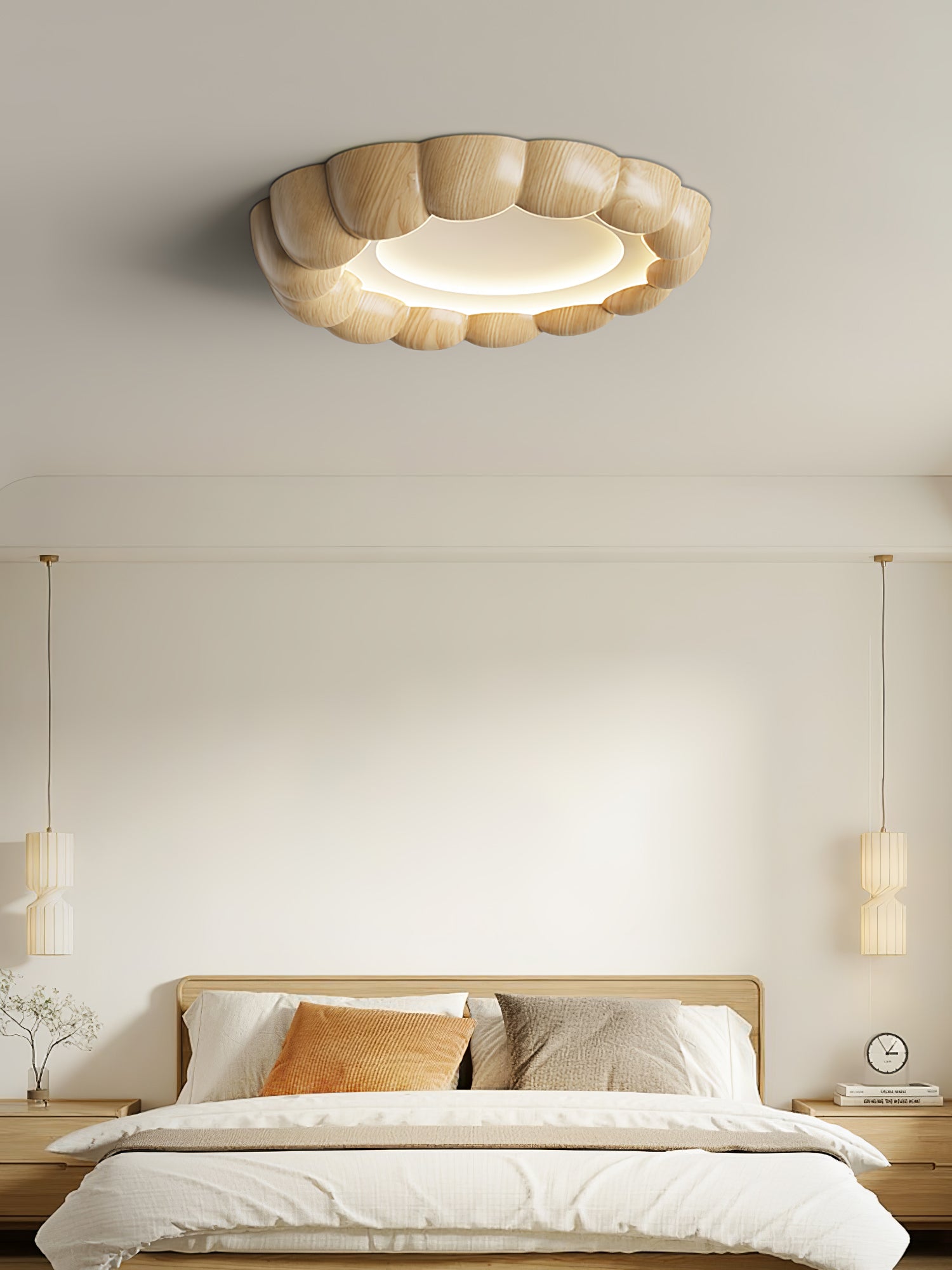 Faux Wood Ripple Ceiling Lamp - Lamp Outdoor