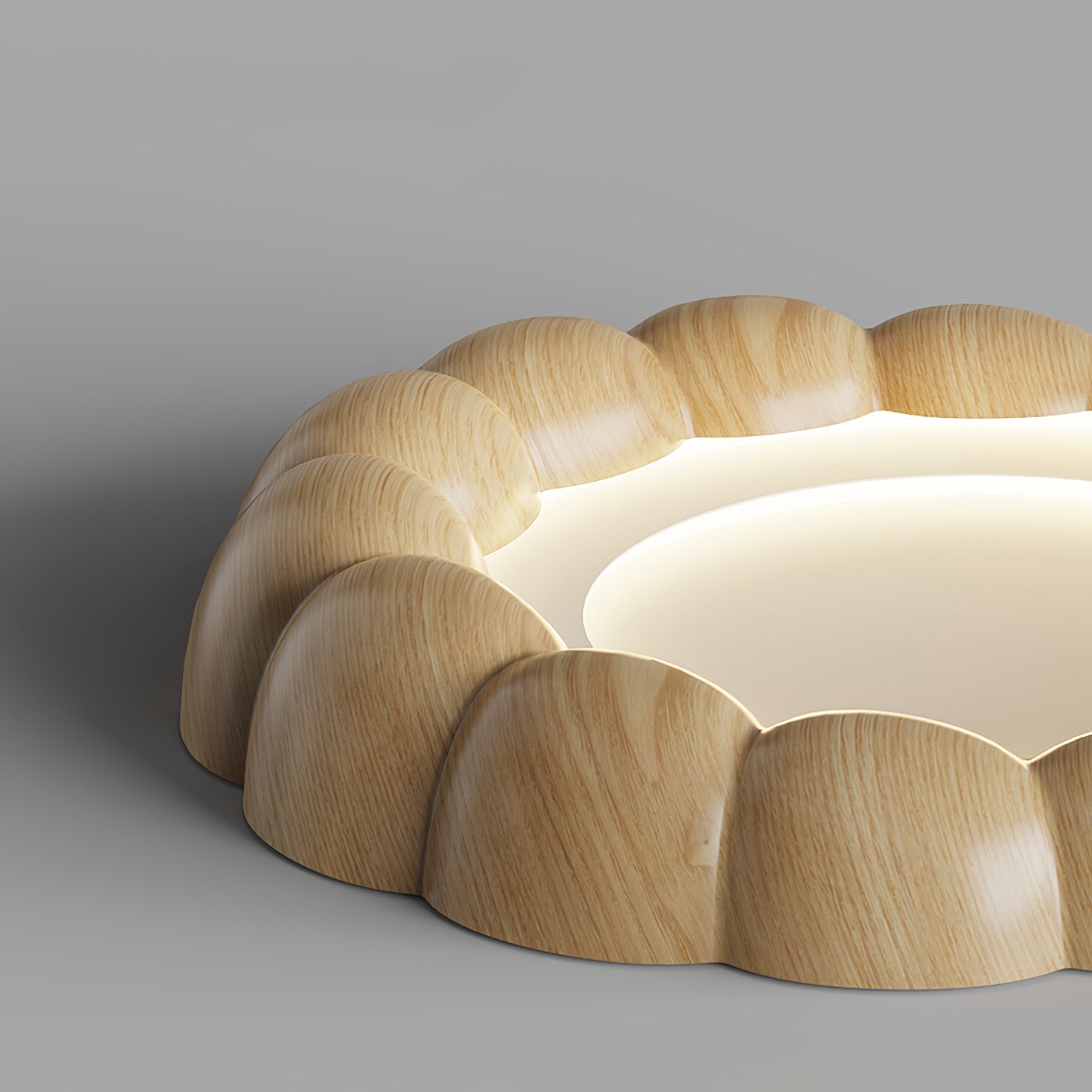 Faux Wood Ripple Ceiling Lamp - Lamp Outdoor