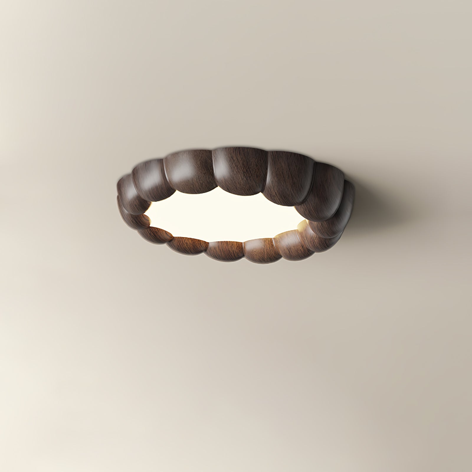 Faux Wood Ripple Ceiling Lamp - Lamp Outdoor
