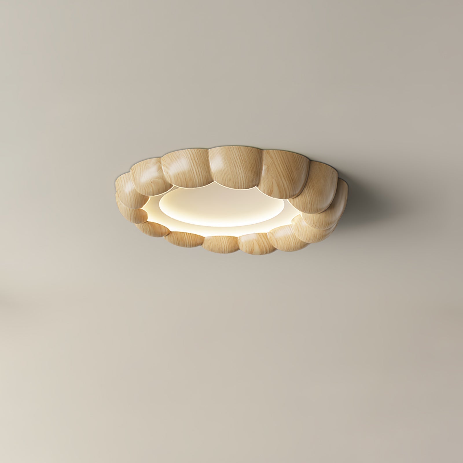 Faux Wood Ripple Ceiling Lamp - Lamp Outdoor