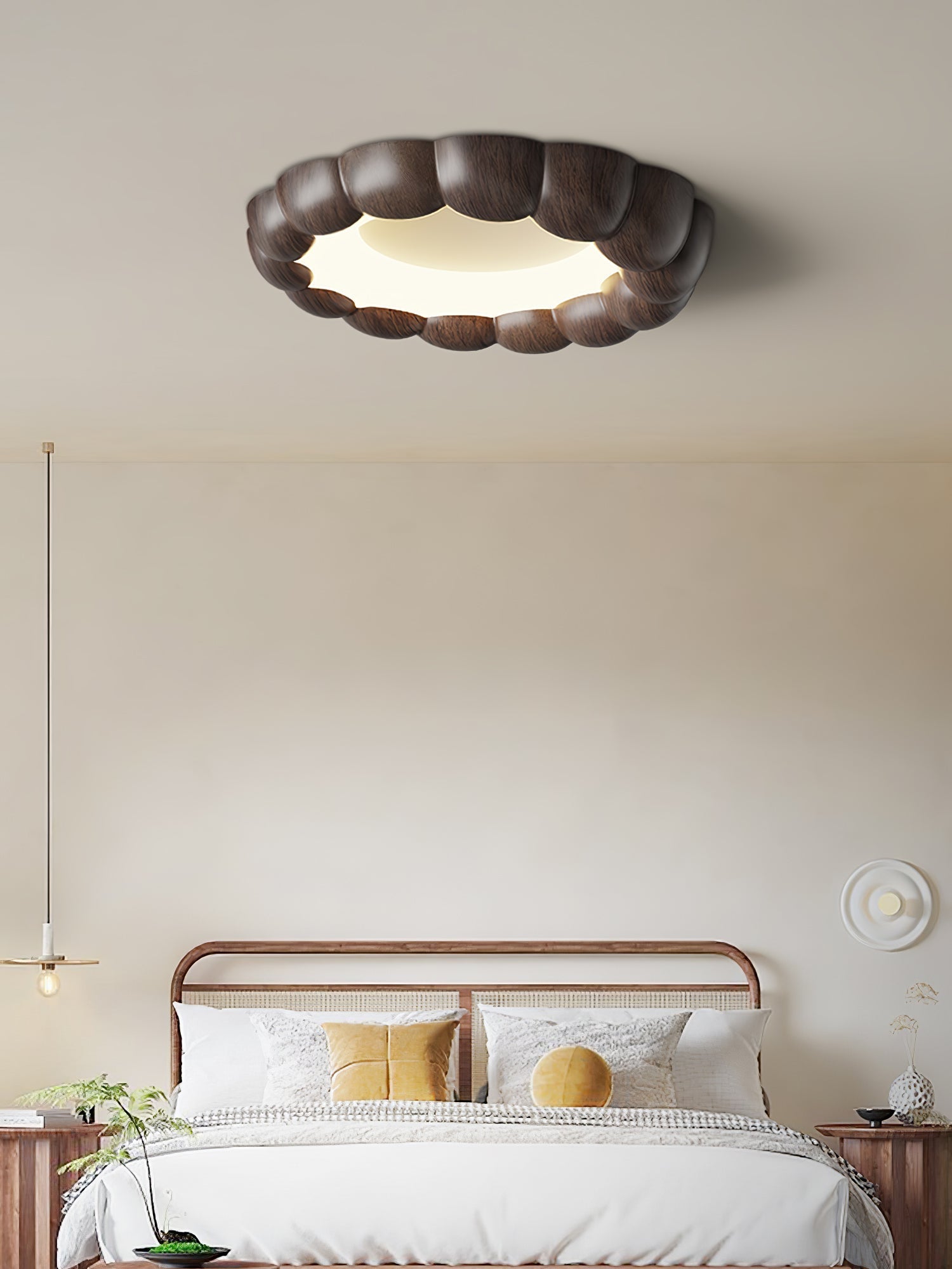Faux Wood Ripple Ceiling Lamp - Lamp Outdoor