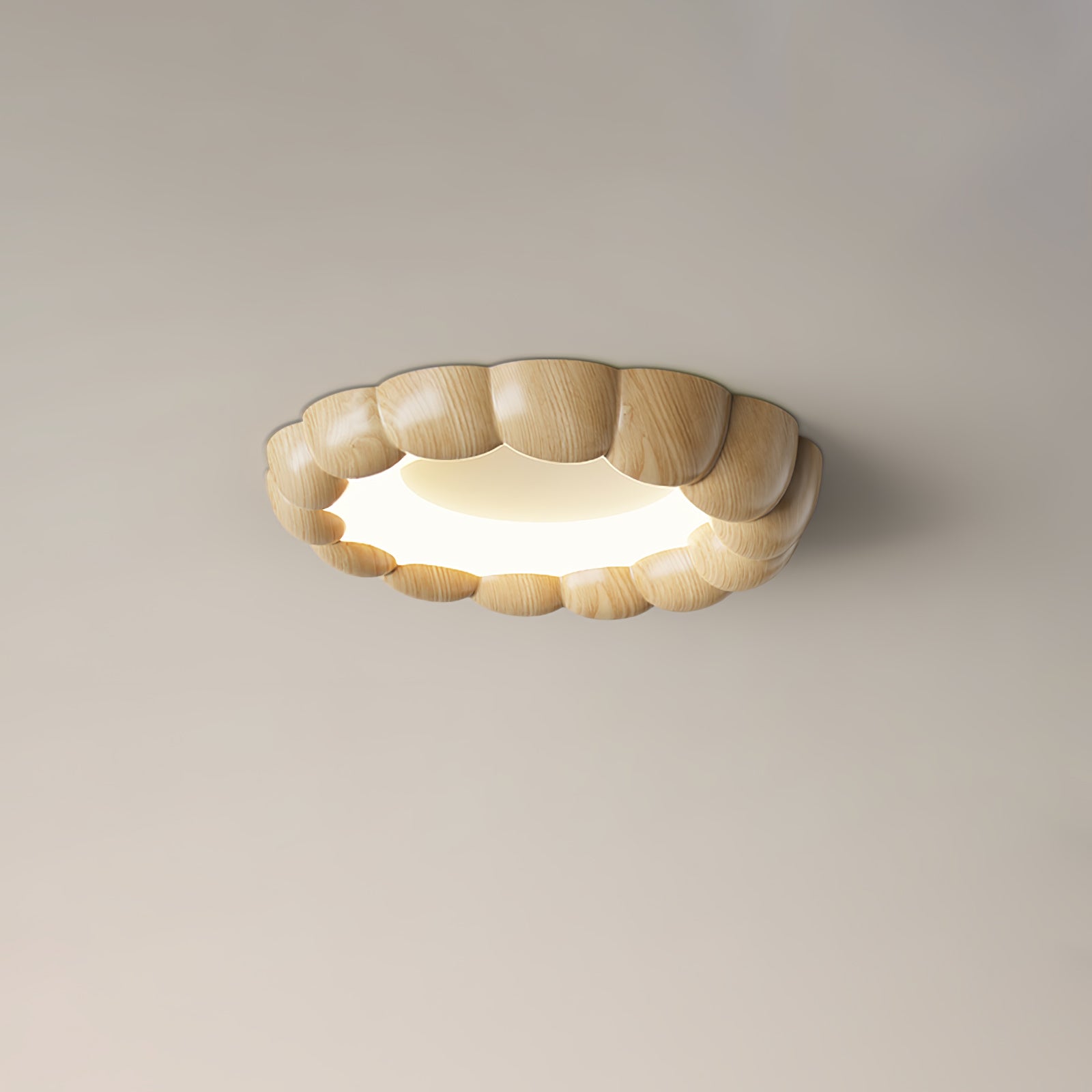 Faux Wood Ripple Ceiling Lamp - Lamp Outdoor