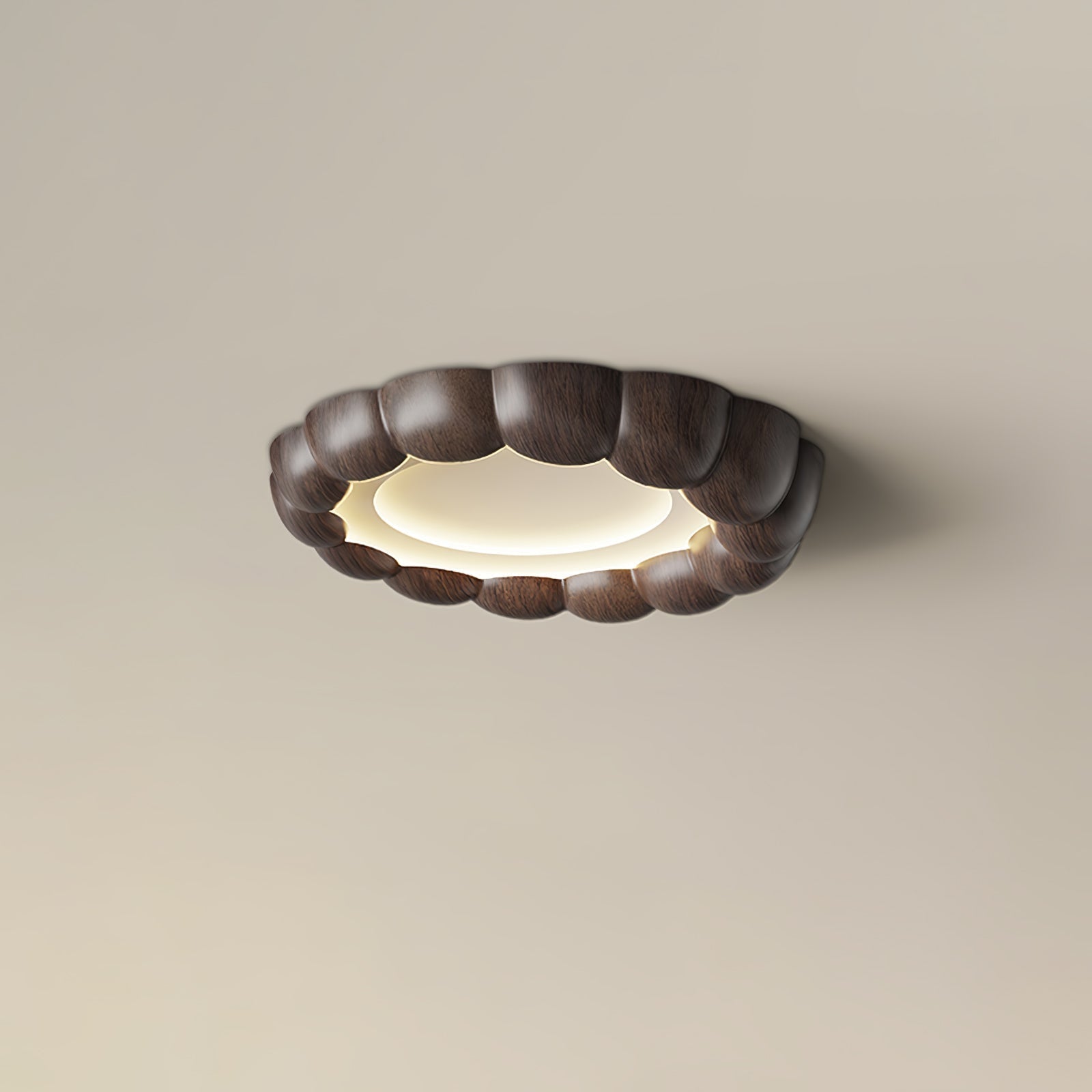 Faux Wood Ripple Ceiling Lamp - Lamp Outdoor