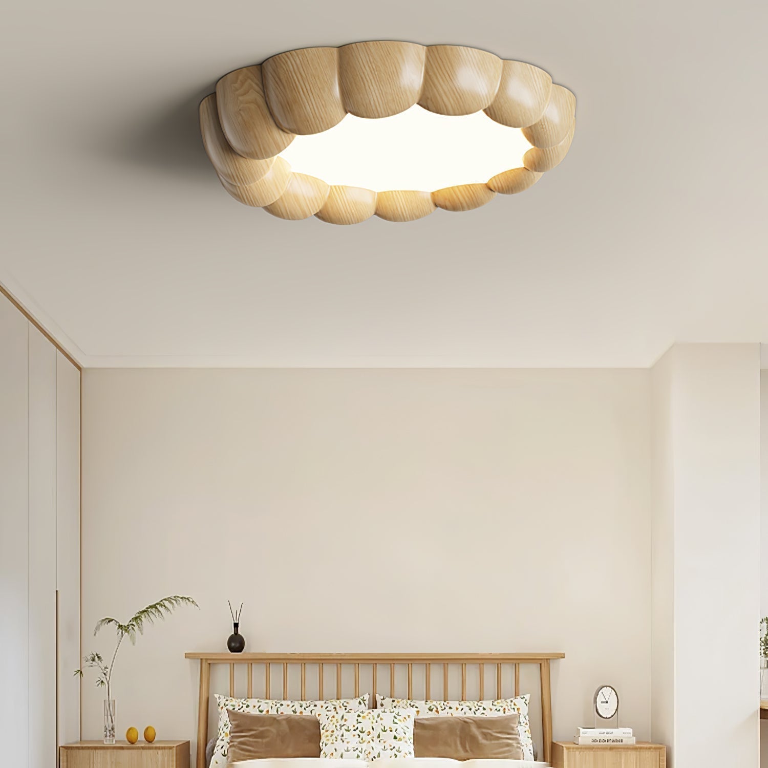 Faux Wood Ripple Ceiling Lamp - Lamp Outdoor