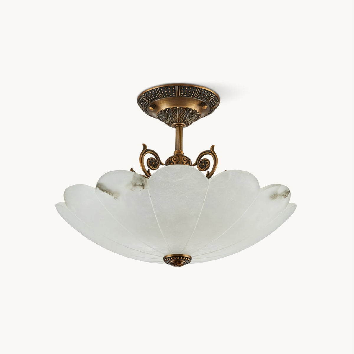 Rosemary Retro Alabaster Ceiling Light