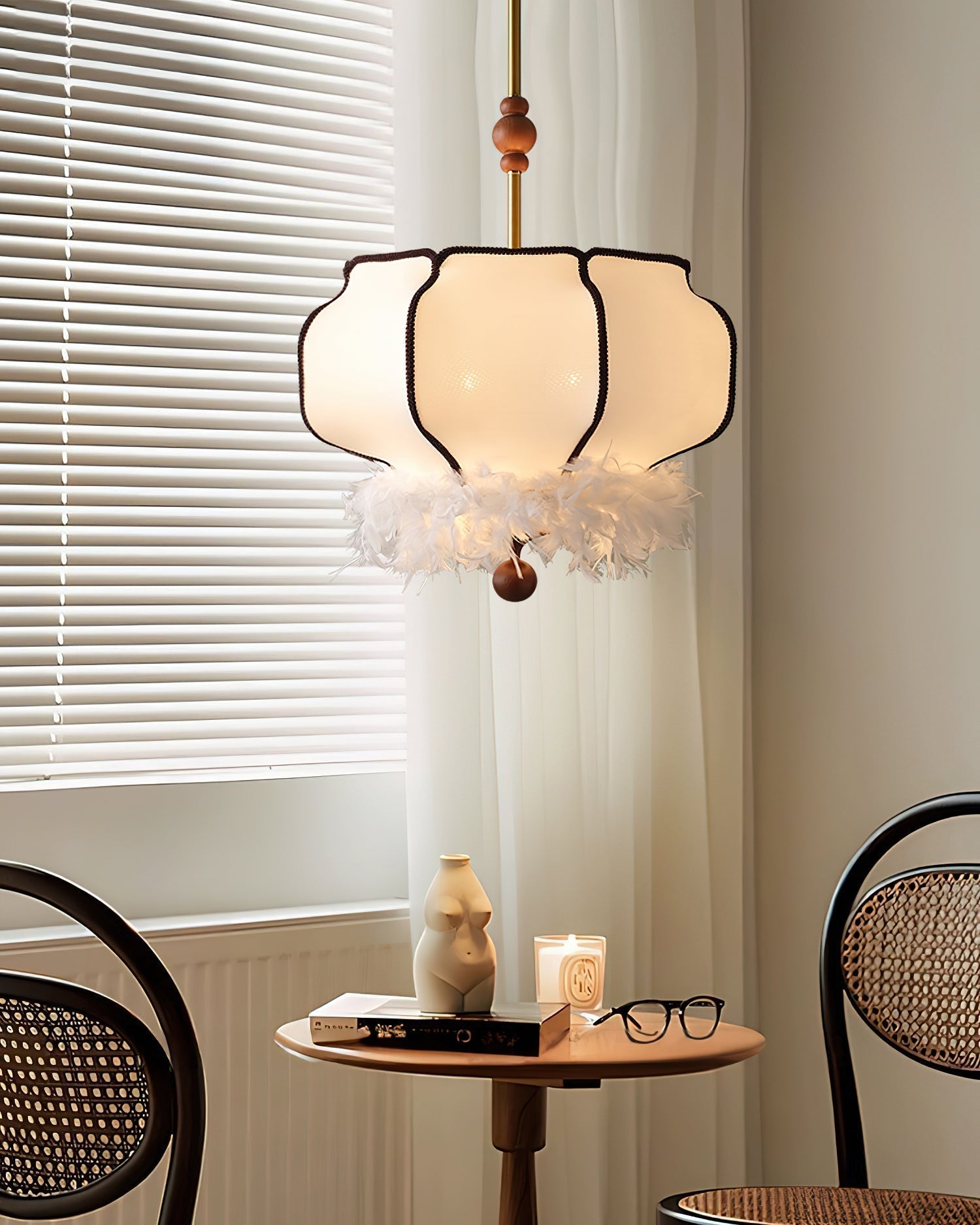 Feathered Lantern Pendant Light - Lamp Outdoor