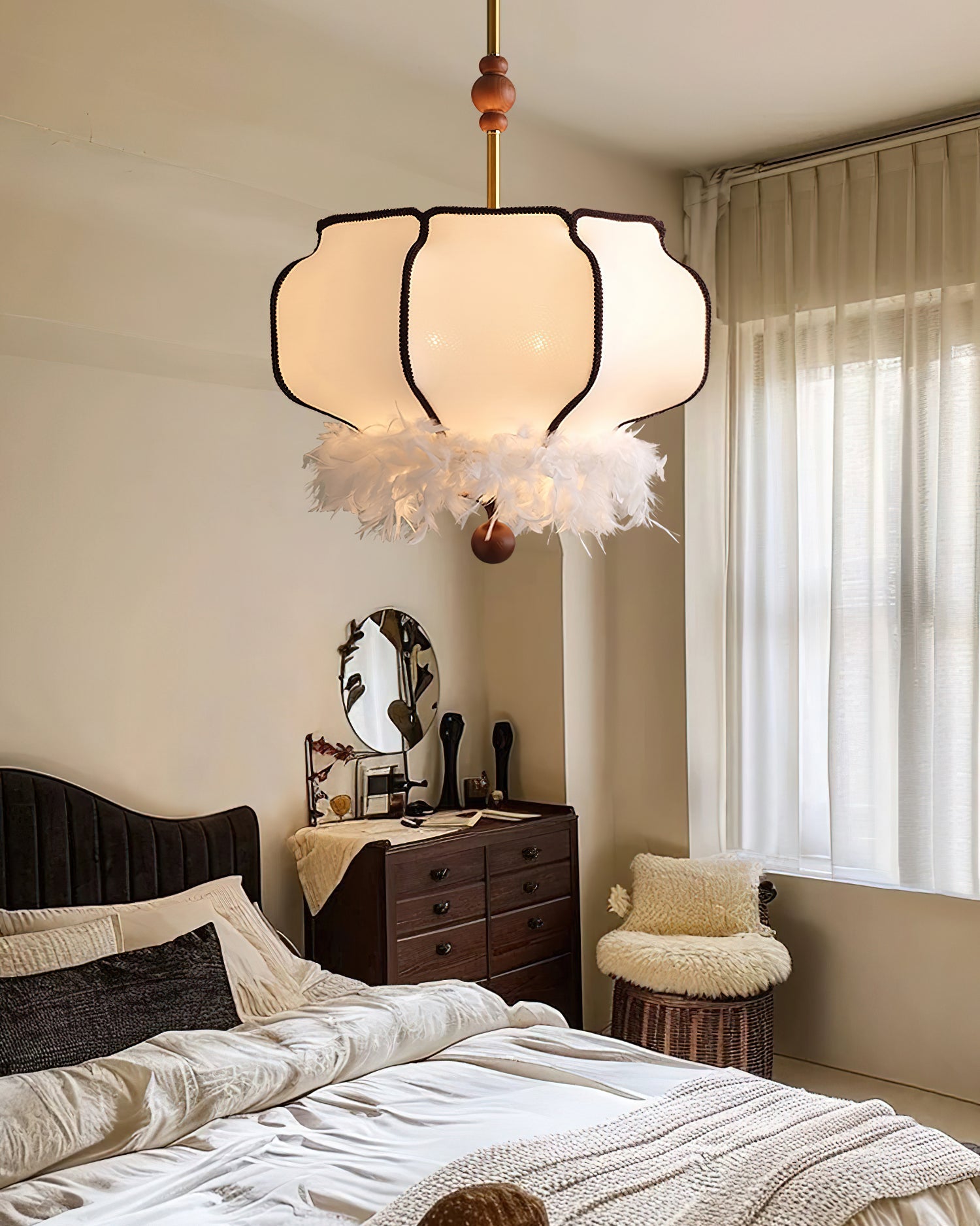 Feathered Lantern Pendant Light - Lamp Outdoor
