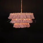 Lustra Chandelier Pink Bohemian Chic - Letslighting