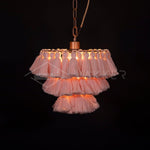 Lustra Chandelier Pink Bohemian Chic - Letslighting