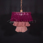 Lustra Chandelier Pink Bohemian Chic - Letslighting