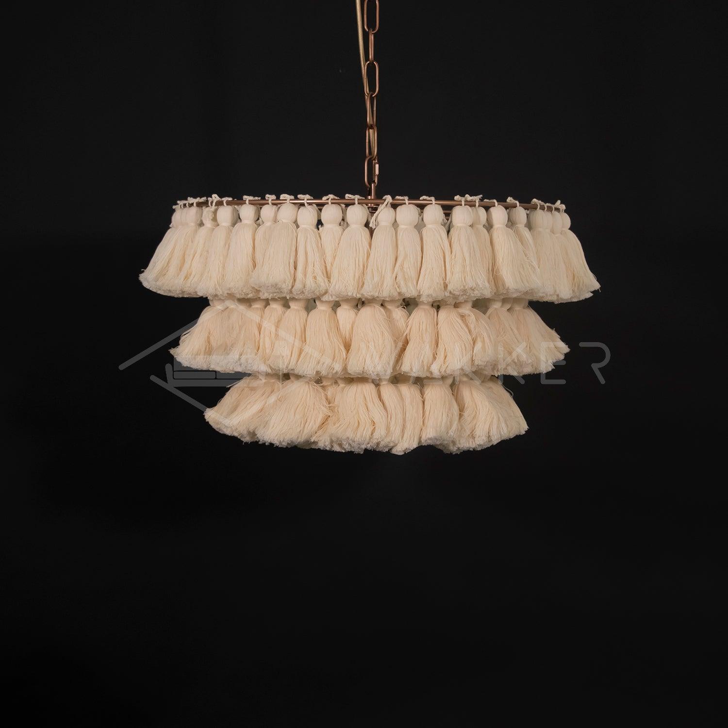 Lustra Chandelier Pink Bohemian Chic - Letslighting