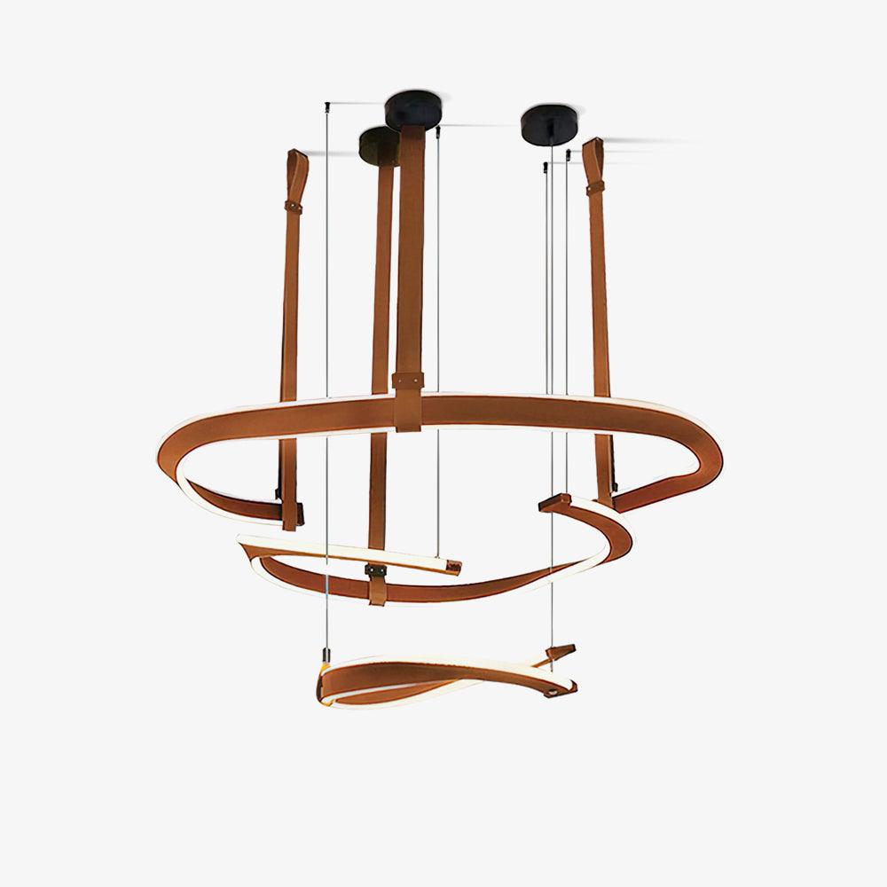 Cesorora Curved Artificial Leather Chandelier - Lamp Outdoor