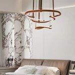 Cesorora Curved Artificial Leather Chandelier - Lamp Outdoor