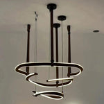 Cesorora Curved Artificial Leather Chandelier - Lamp Outdoor