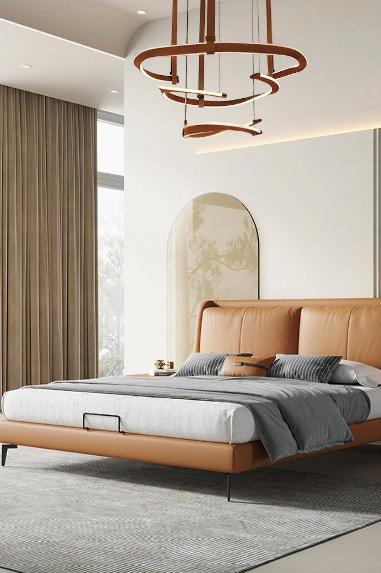 Cesorora Curved Artificial Leather Chandelier - Lamp Outdoor