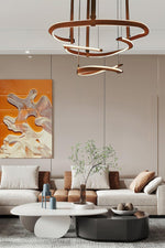 Cesorora Curved Artificial Leather Chandelier - Lamp Outdoor