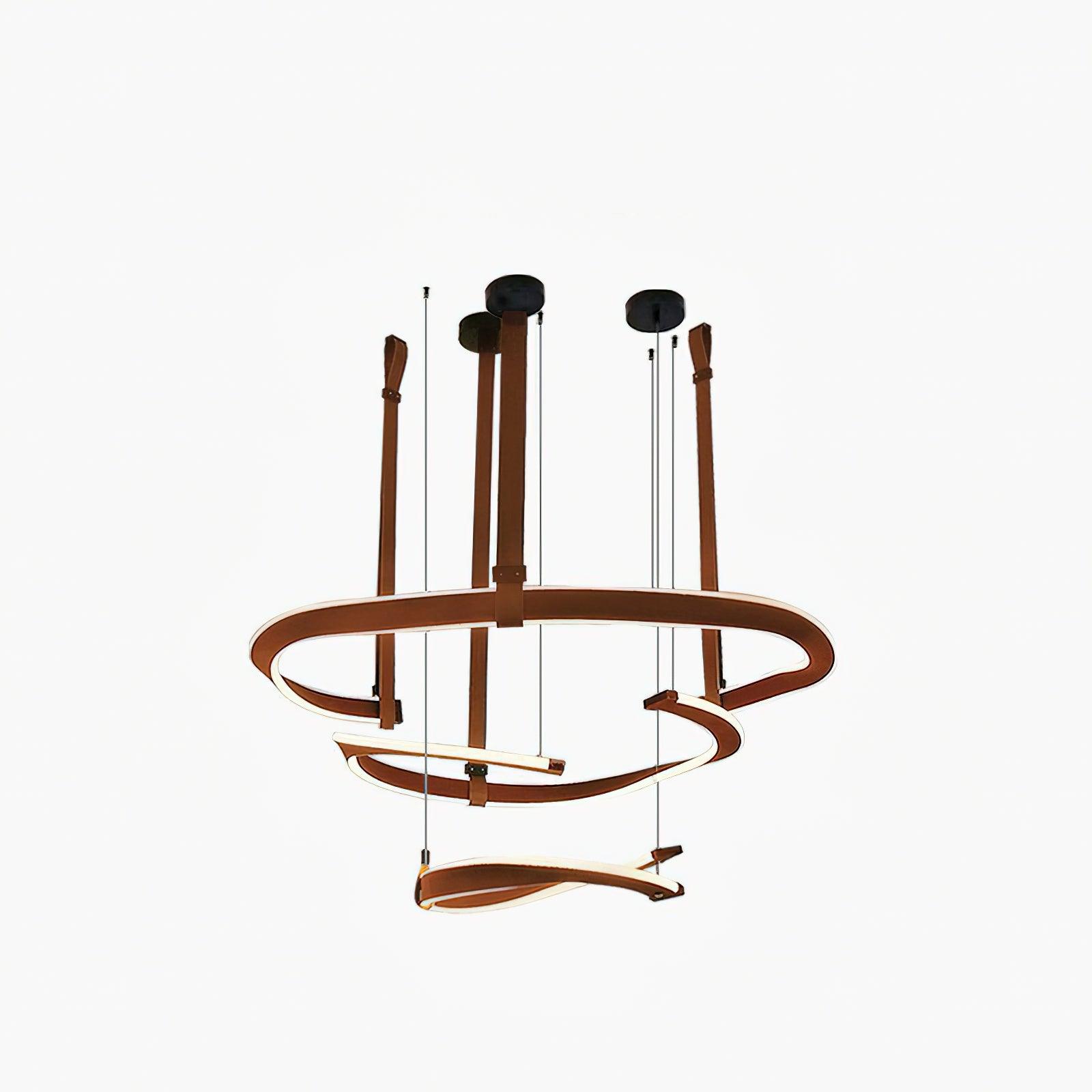 Cesorora Curved Artificial Leather Chandelier - Lamp Outdoor