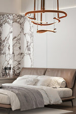 Cesorora Curved Artificial Leather Chandelier - Lamp Outdoor