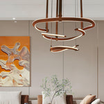 Cesorora Curved Artificial Leather Chandelier - Lamp Outdoor