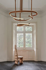 Cesorora Curved Artificial Leather Chandelier - Lamp Outdoor