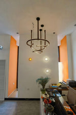 Cesorora Curved Artificial Leather Chandelier - Lamp Outdoor