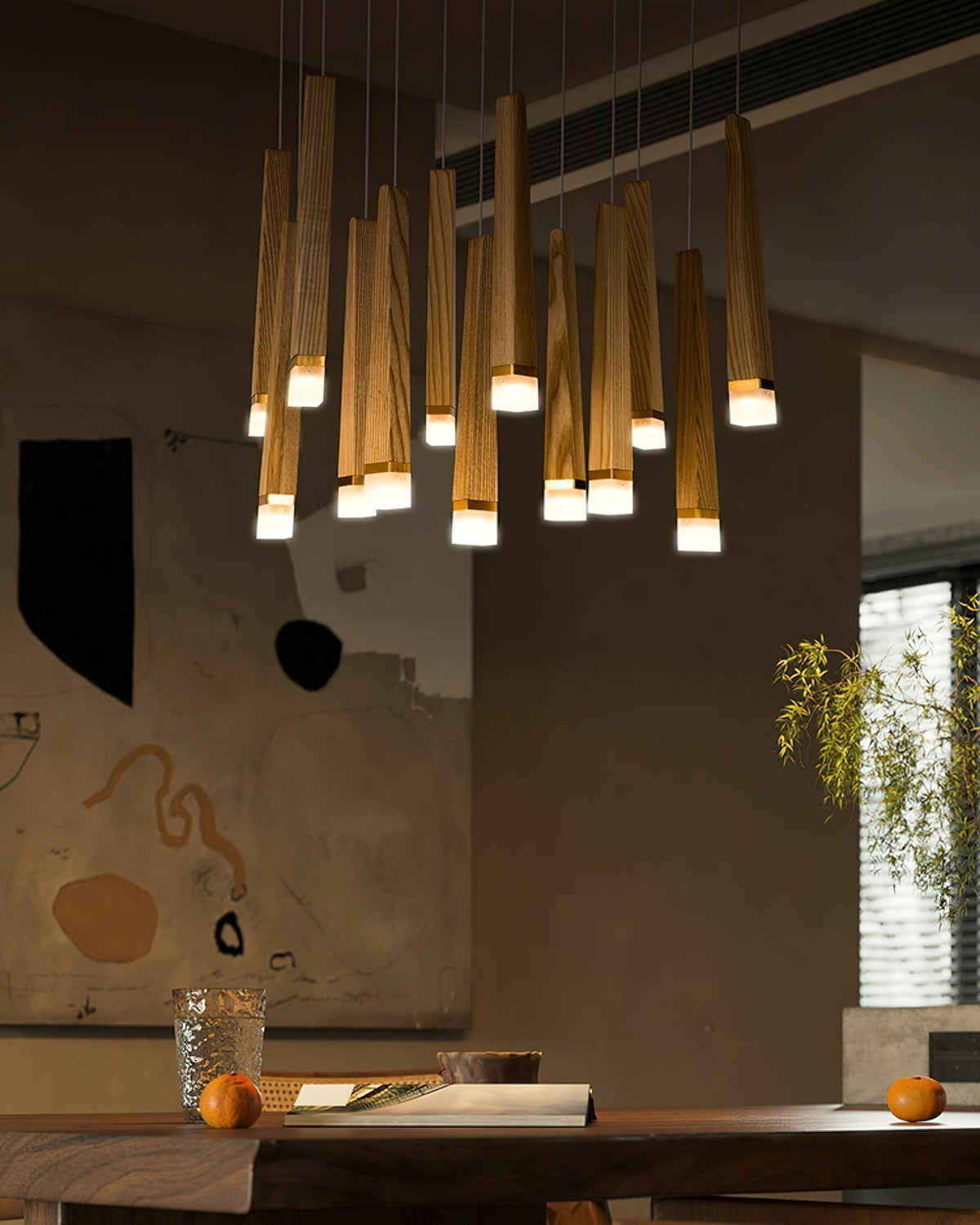 Armarila Firewood Stick Wood Chandelier - Lamp Outdoor
