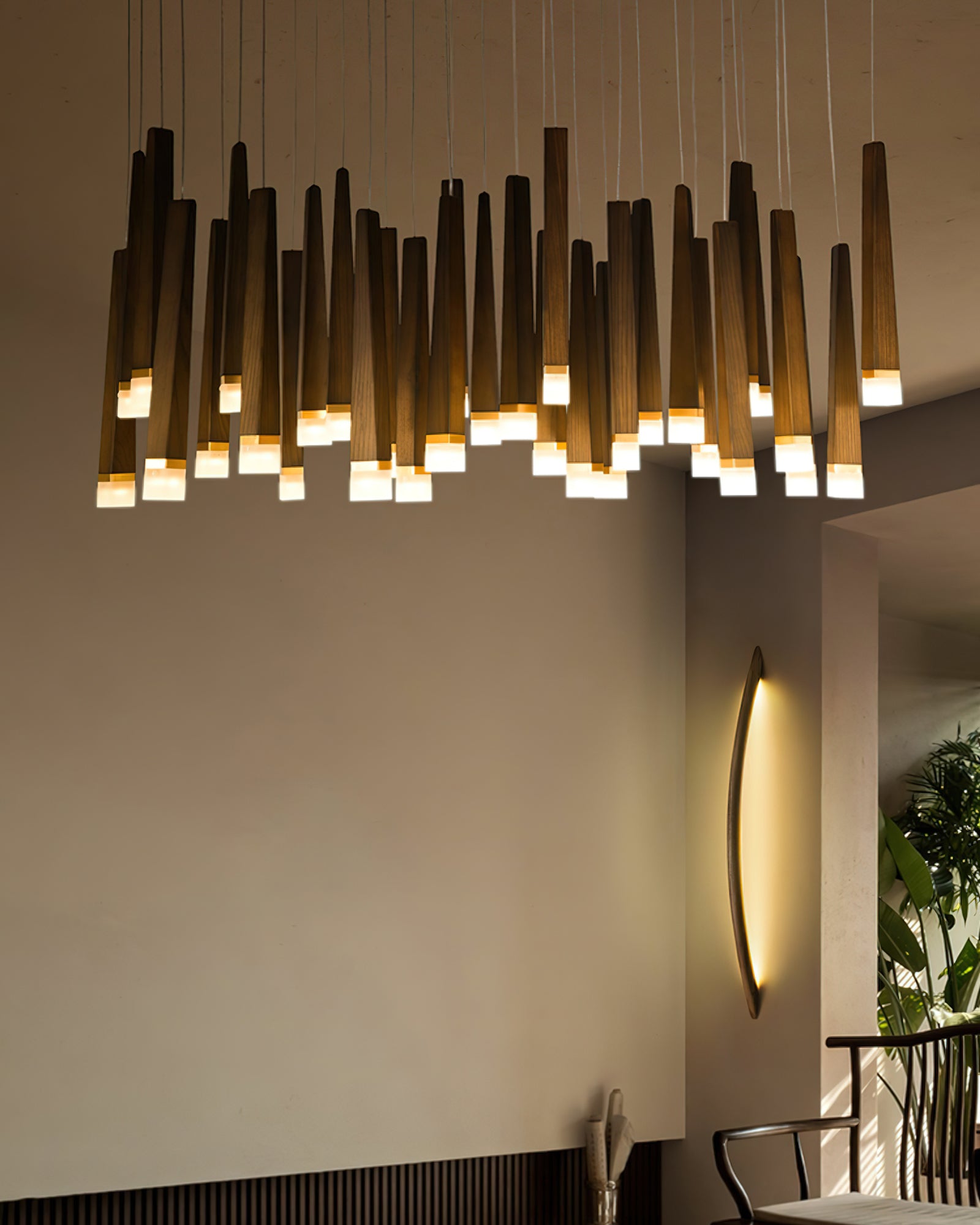 Armarila Firewood Stick Wood Chandelier - Lamp Outdoor